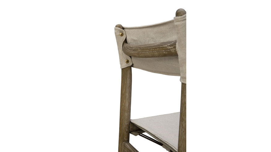 Prescott - Linen Counter Stool - Beige / Light Brown