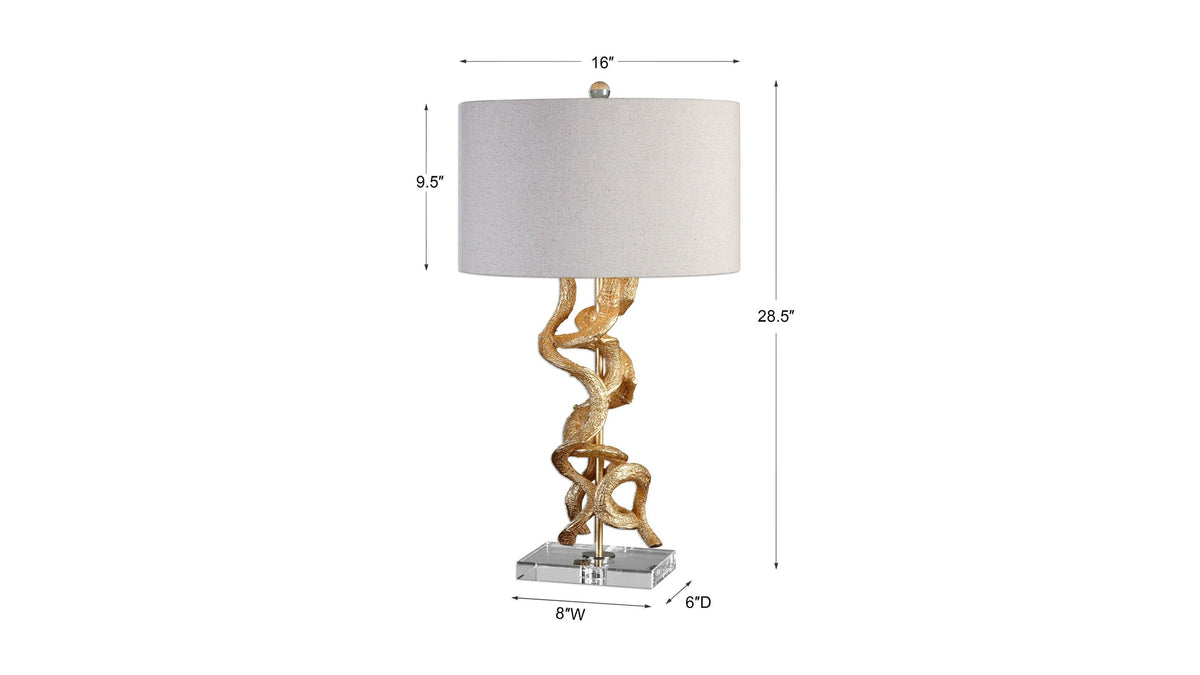 Twisted Vines - Table Lamp - Gold
