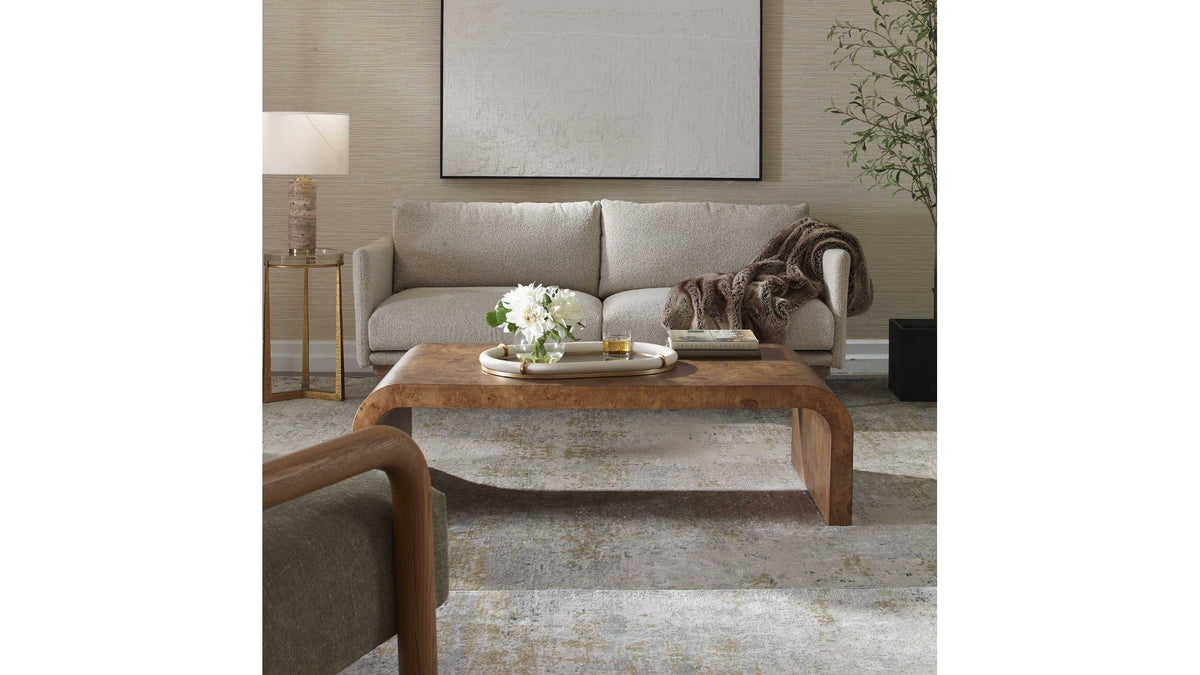 Carraway - Burl Wood Coffee Table - Woodtone