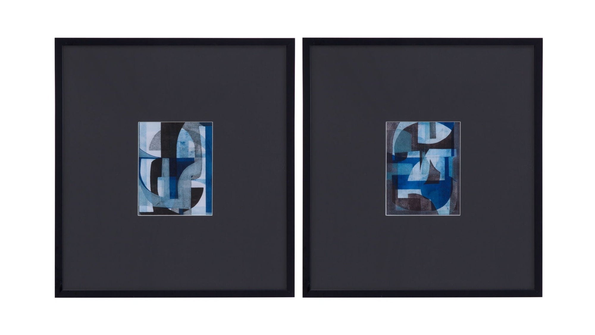 Leo II Framed Print - Black / Blue