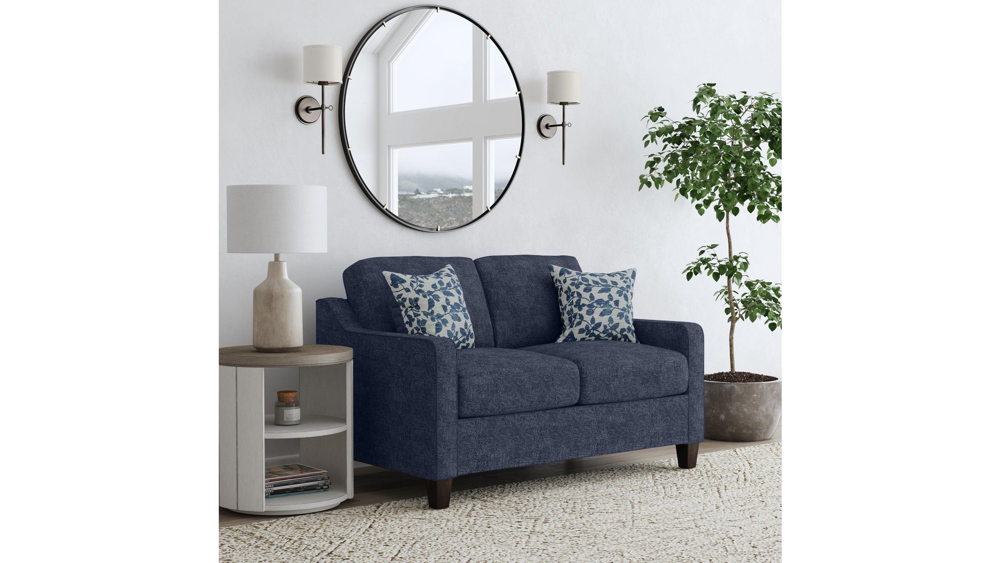 Jay - Fabric Stationary Loveseat