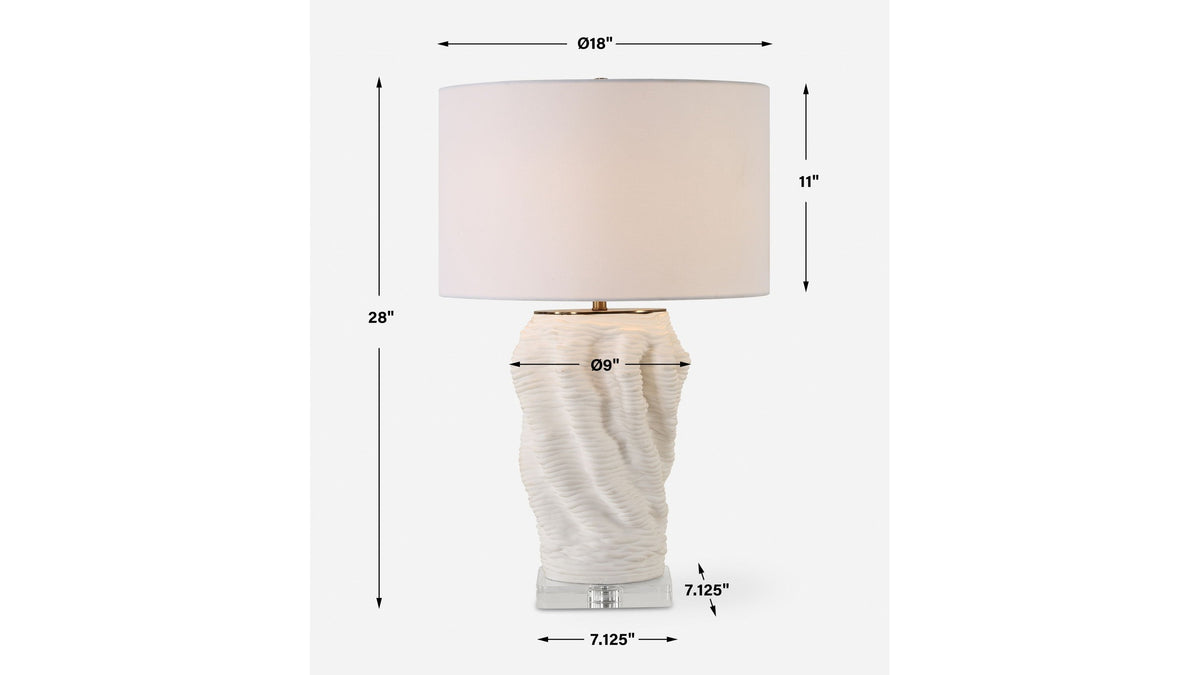 Stratified - White Table Lamp
