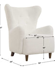 Ingel - Wingback Armchair - White