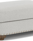 Patterson - Fabric Ottoman, Nailhead Trim