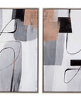 Standards Canvas Art Set of 2 - Pearl Silver