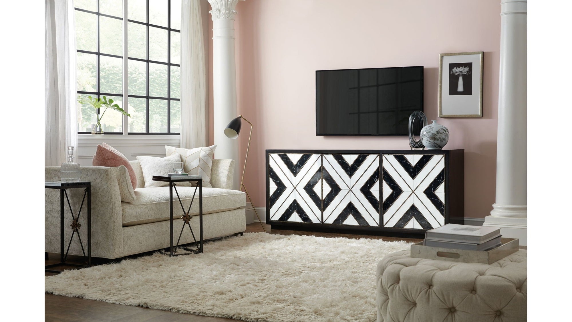 Sanctuary 2 - Noir Et Blanc Entertainment Console