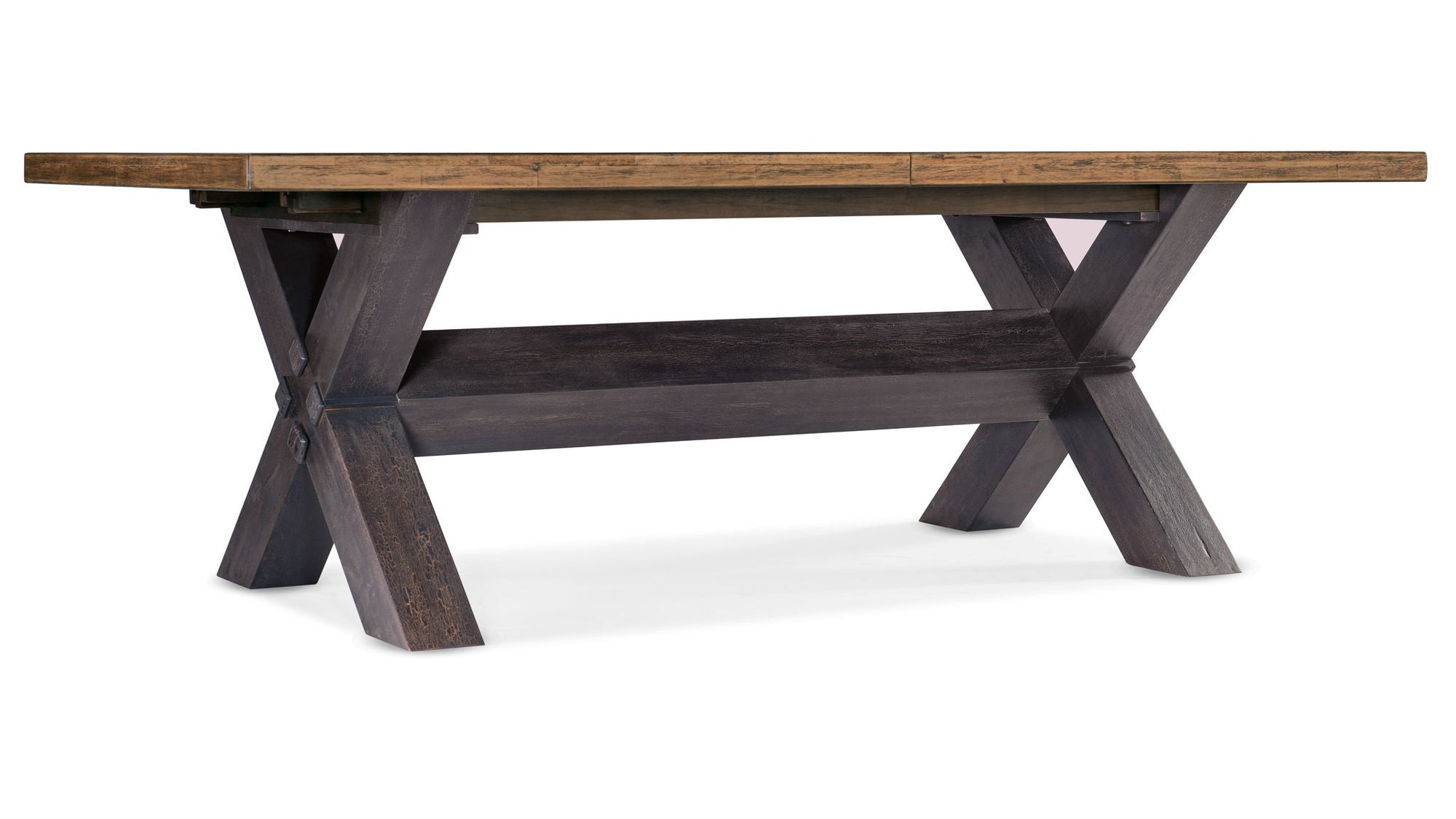 Big Sky - Trestle Dining Table With 2-20" Leaves - Light Brown
