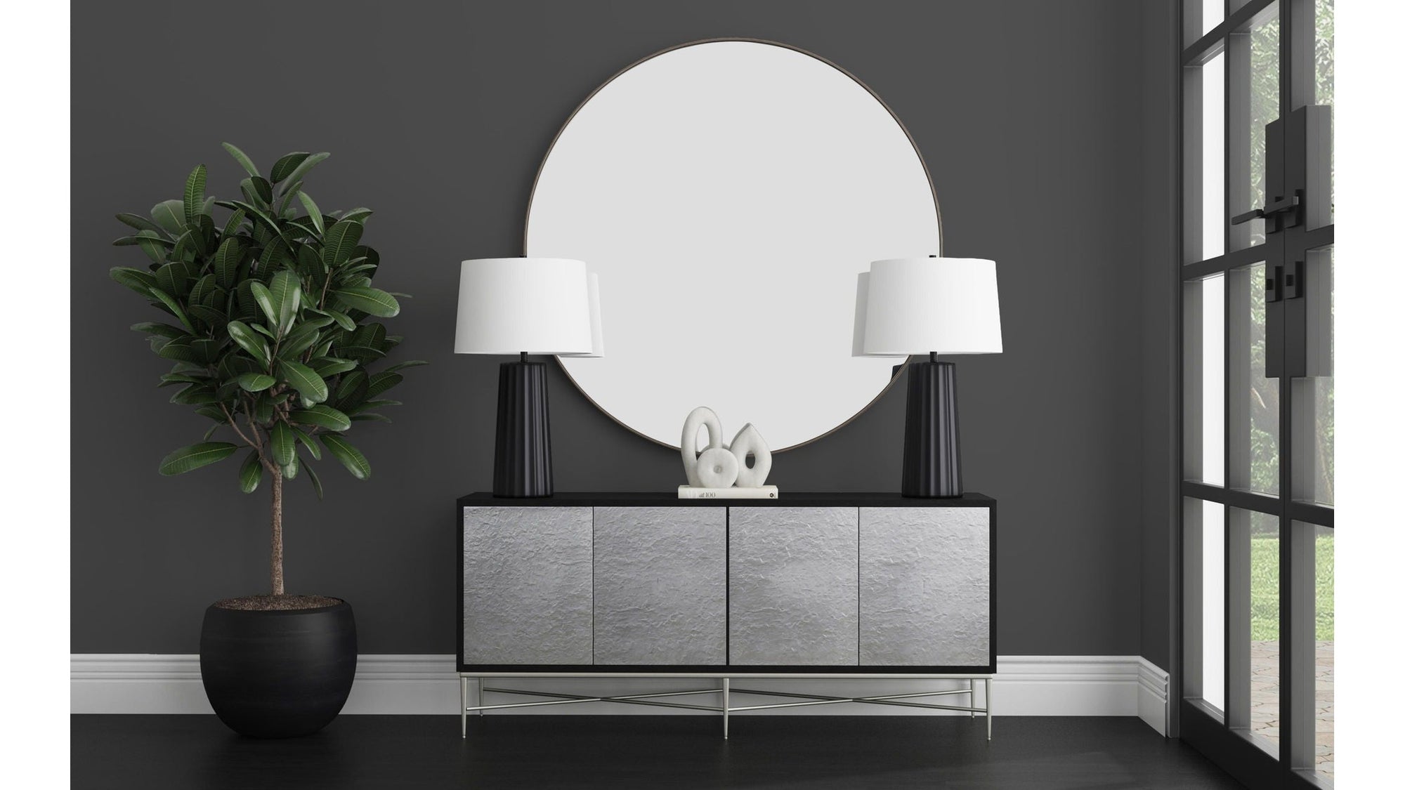 Lumina - Server - Ebny Mano / Silver Cast Aluminum