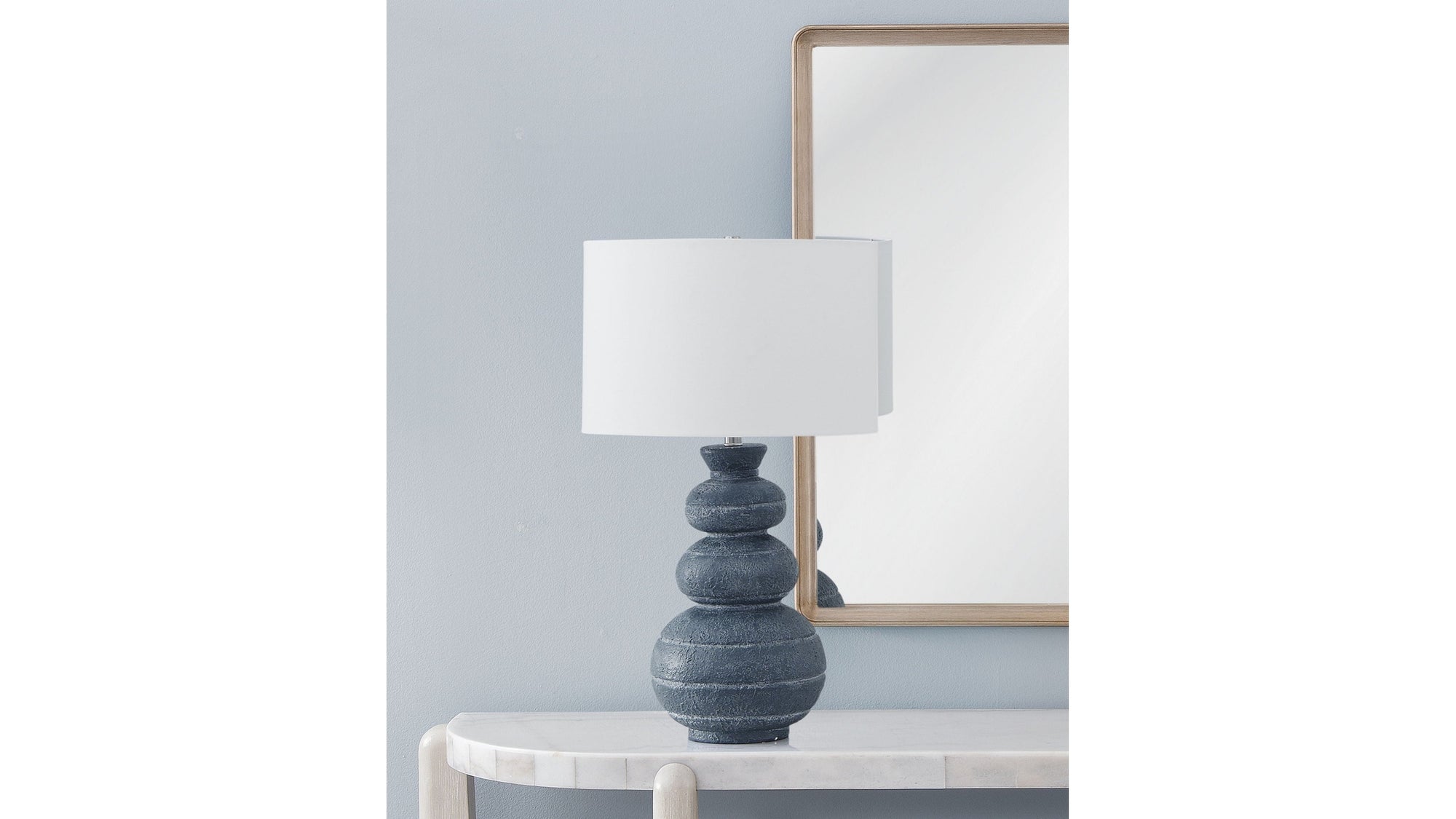 Carmel - Table Lamp - Blue / White