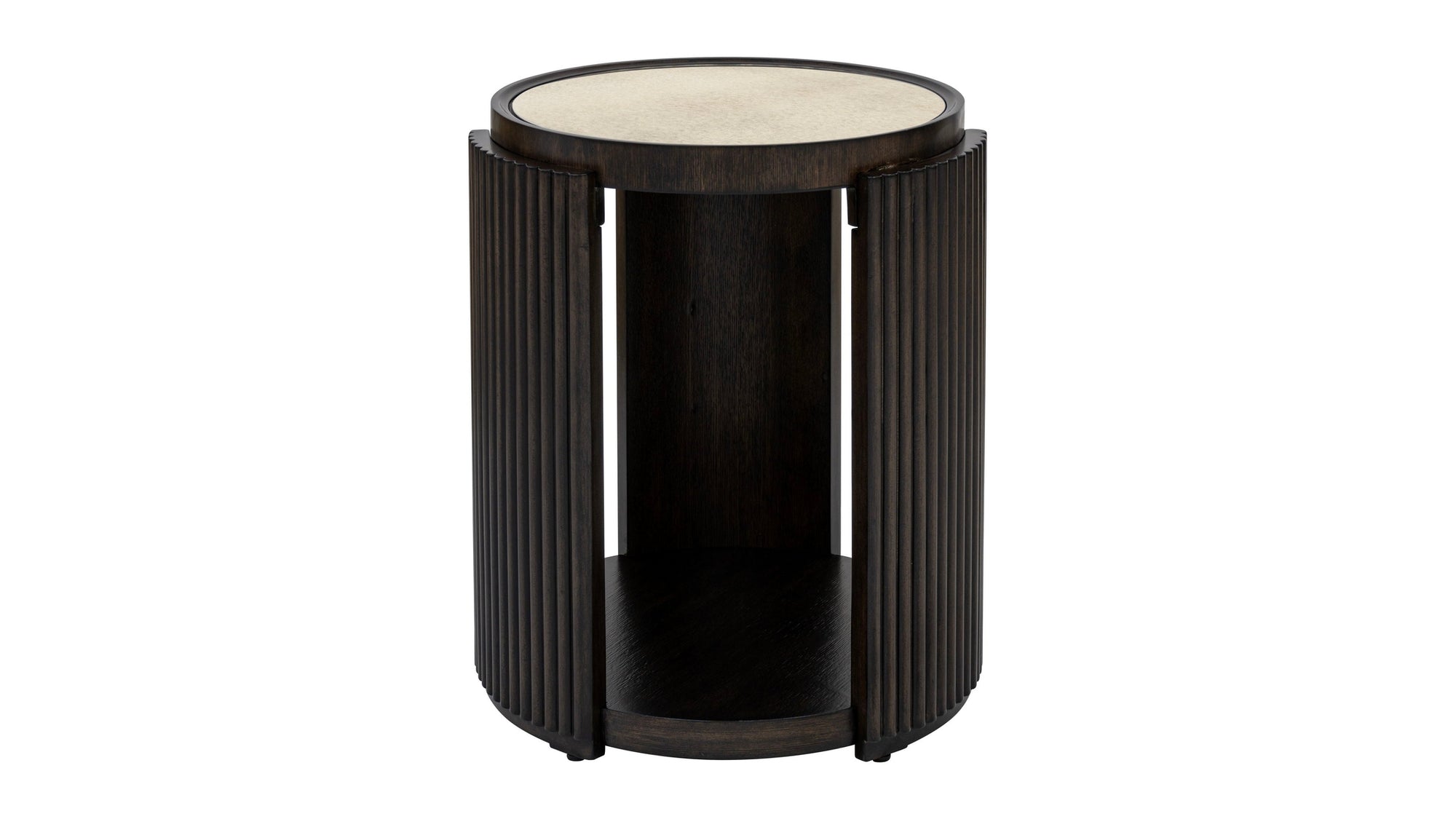 Rivera - End Table - Espresso Oak / Gold