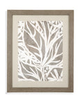 Mudcloth Foliage II Framed Print - Light Brown / Beige
