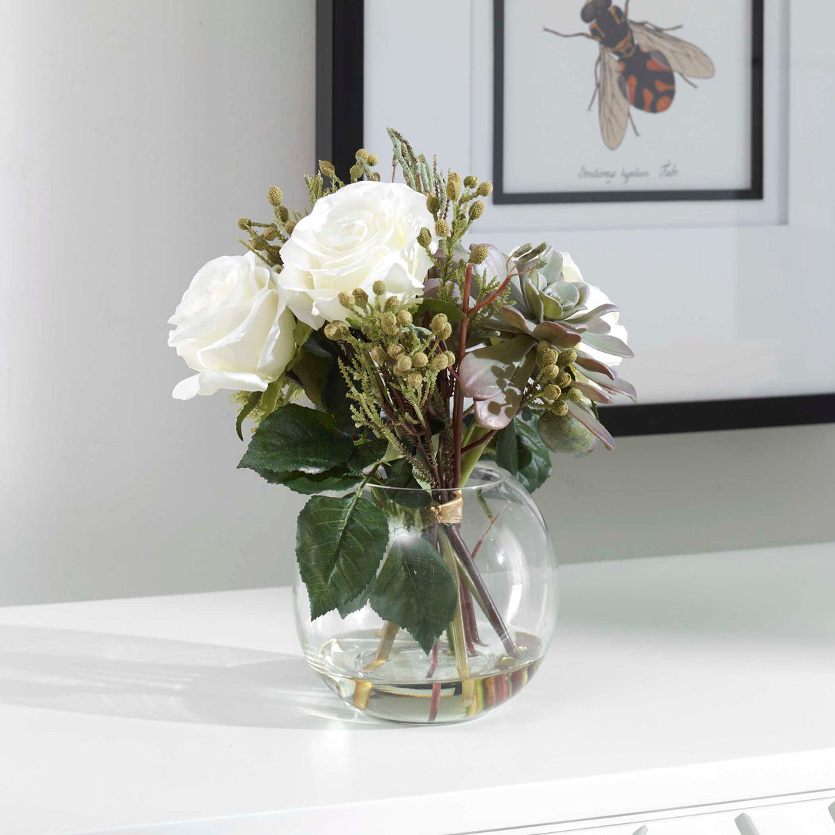 Belmonte - Floral Bouquet &amp; Vase - Green