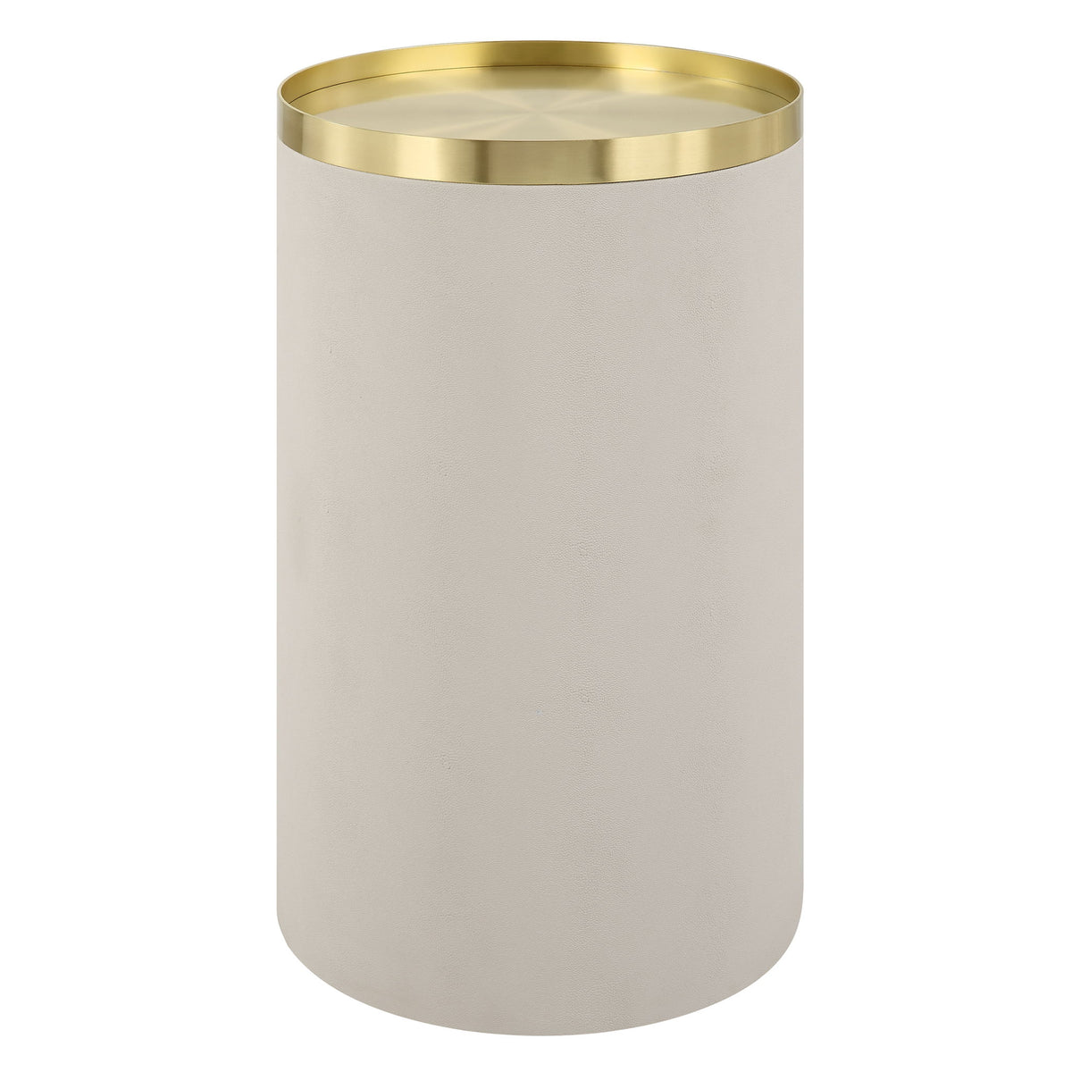 Circuit - Brass &amp; White Accent Table - White