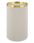 Circuit - Brass & White Accent Table - White