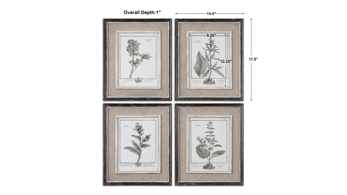 Casual Gray Study - Framed Art (Set of 4) - Beige