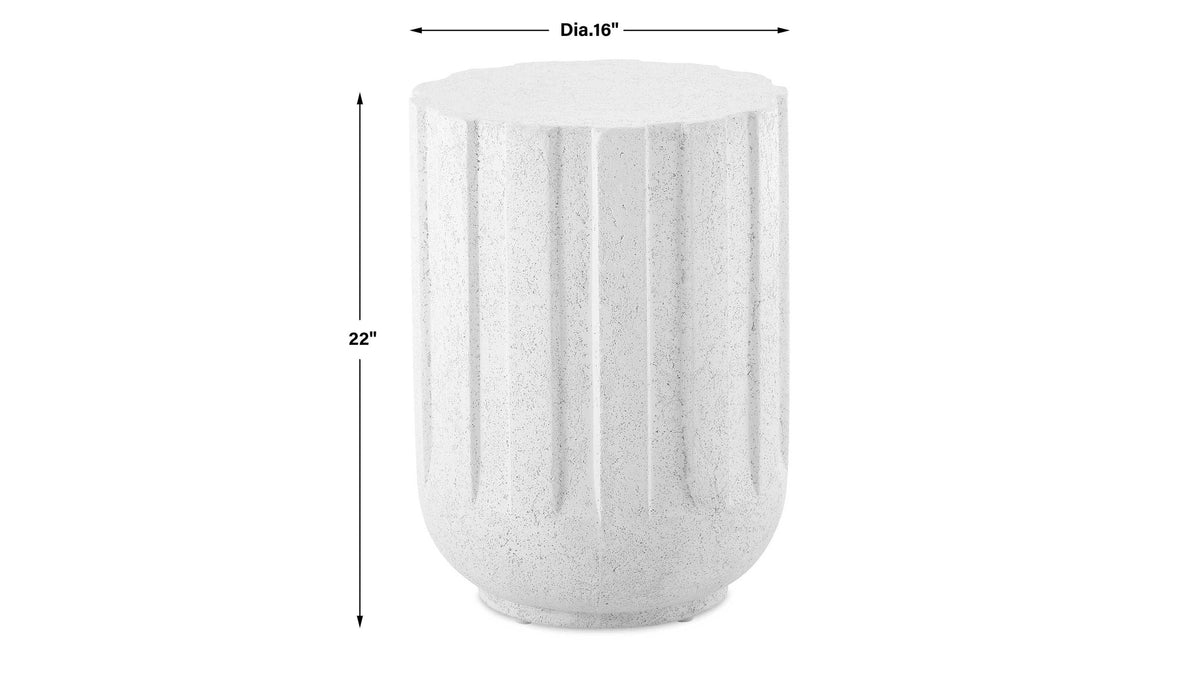 Jane - Outdoor Accent Table - White