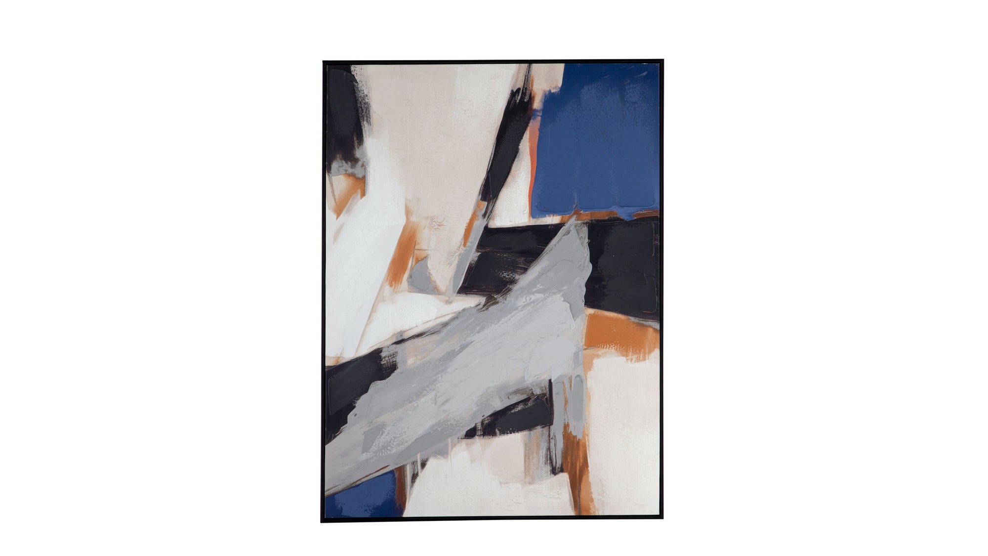 Denisa I Framed Canvas - Beige / Blue