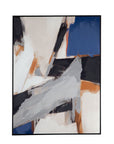 Denisa I Framed Canvas - Beige / Blue