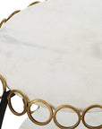 Chainlink - Marble Side Table - White