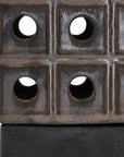 Lattice - Indoor-Outdoor Lantern Candleholder - Brown / Gray