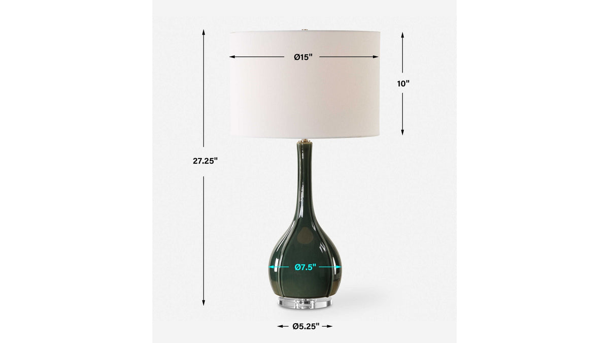 Essex - Green Glass Table Lamp