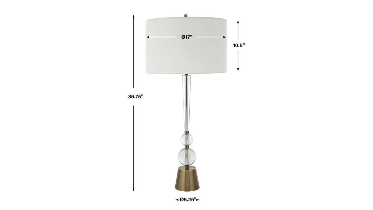 Annily - Crystal Table Lamp - Brass