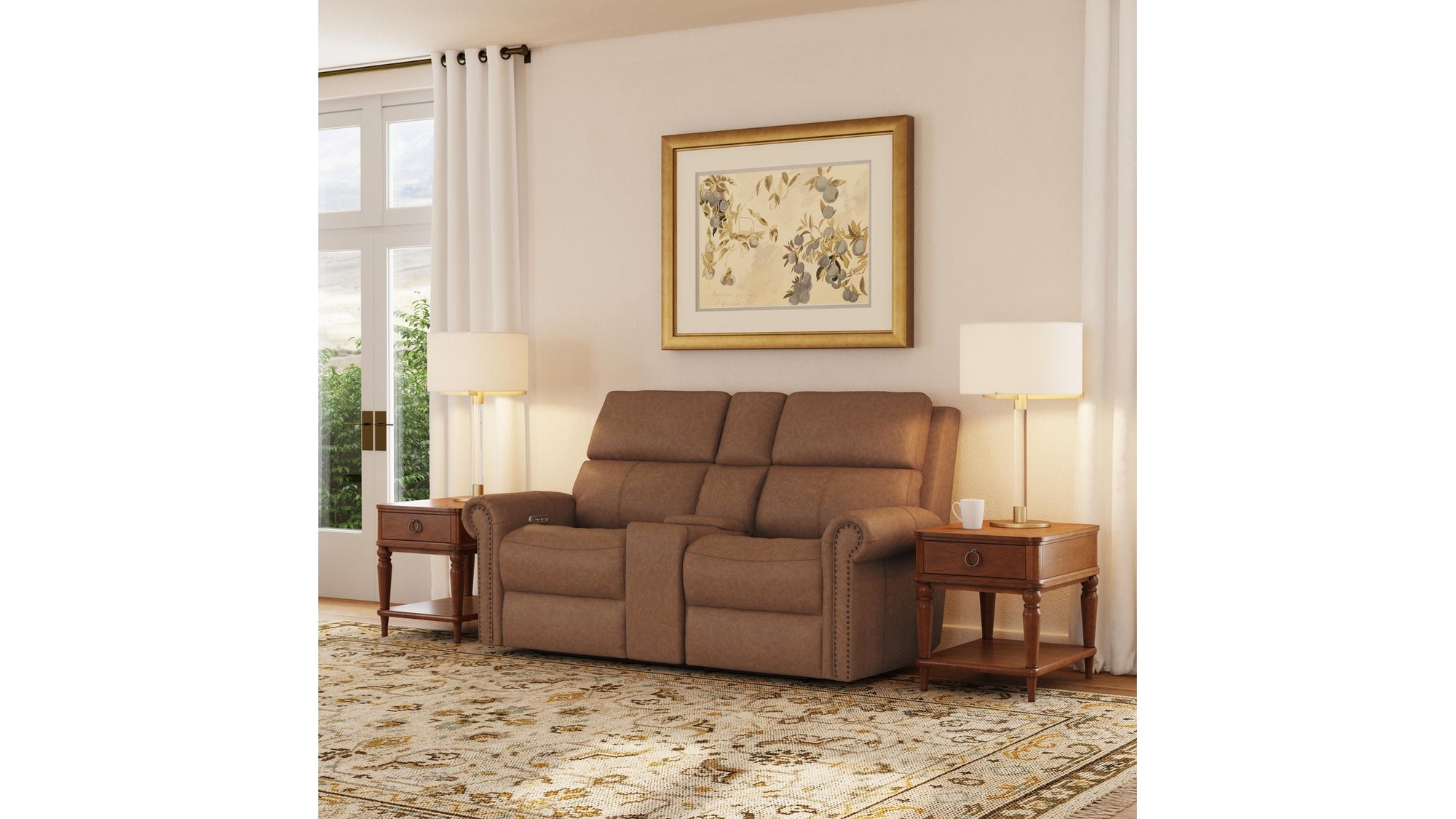 Bernard - Loveseat With Nailhead Trim
