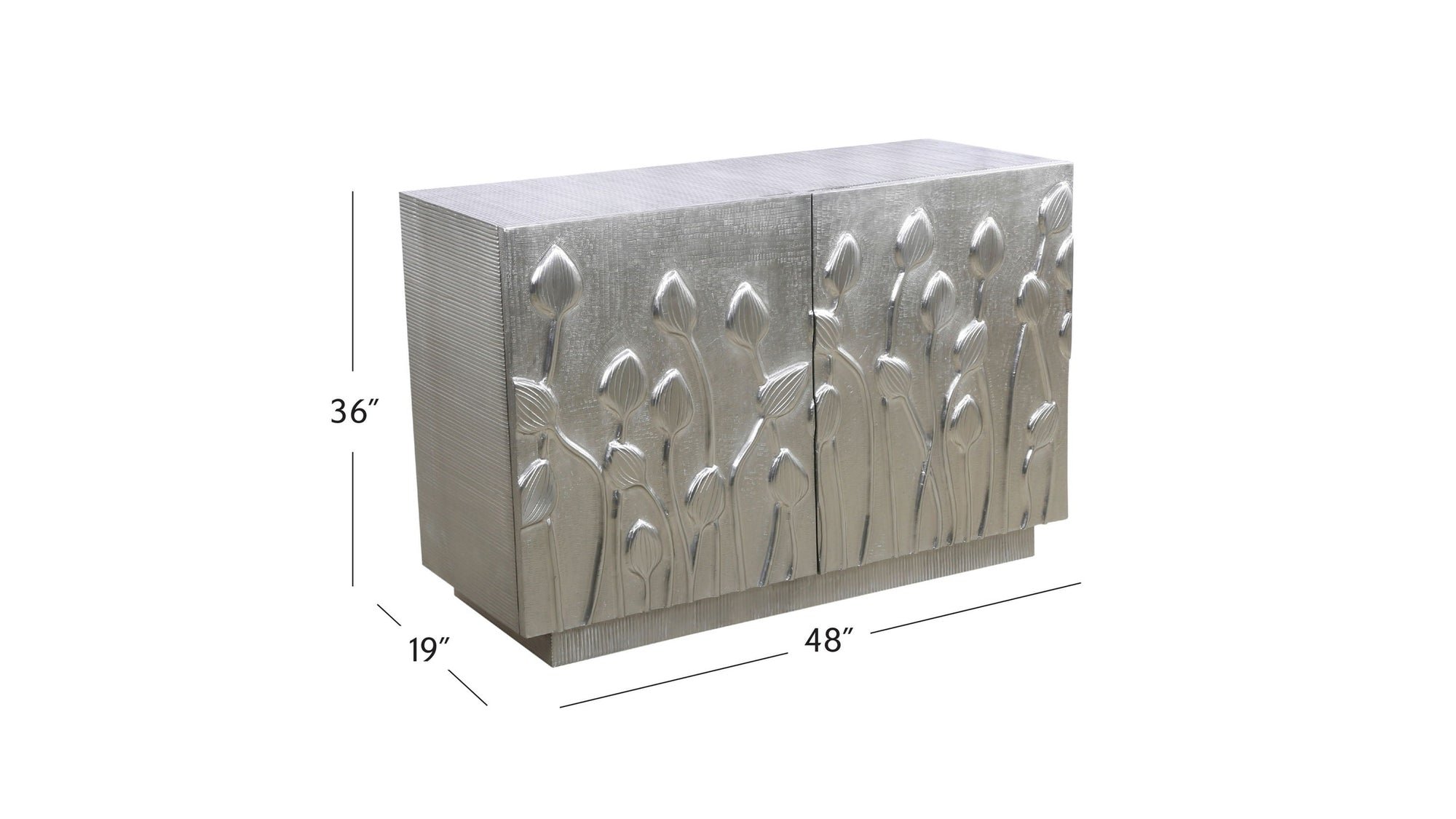 Petal - Bar Cabinet - German Silver