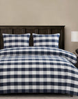 Camille - Twin Buffalo Check Comforter Set (Set of 2) - Navy