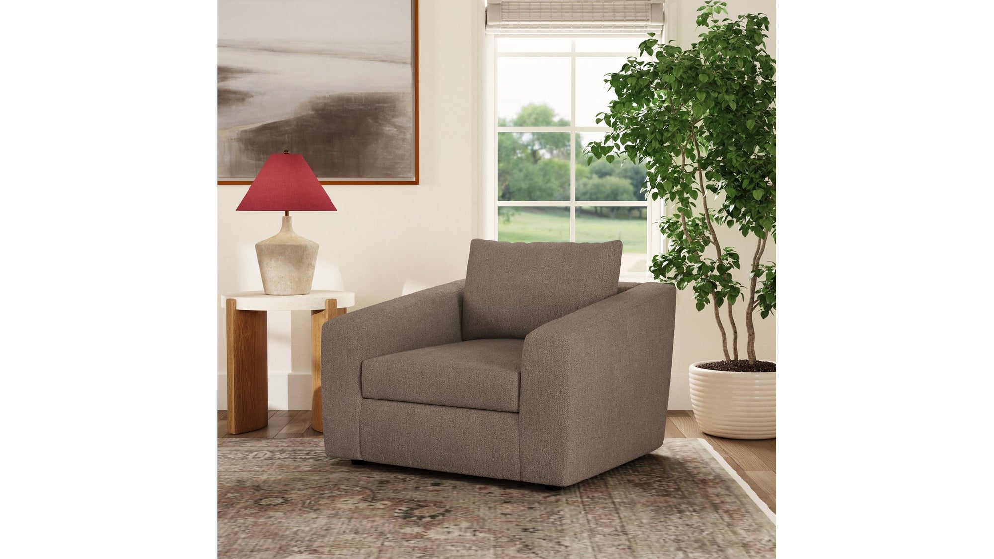 Chevy - Fabric Dining Chair - Brown