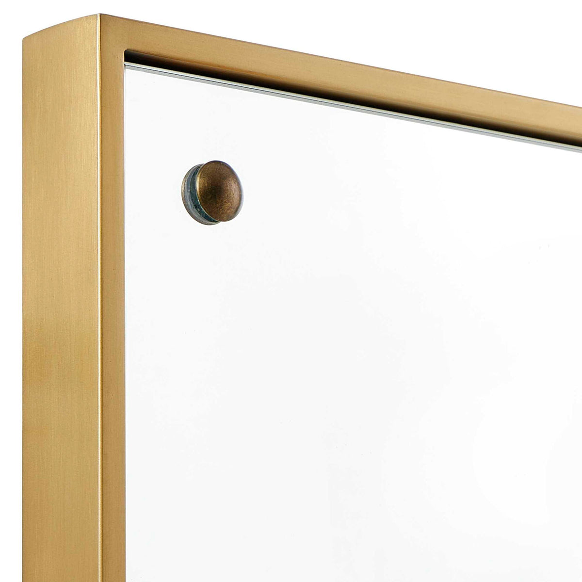 Wrenton - Rectangular Mirror - Brass