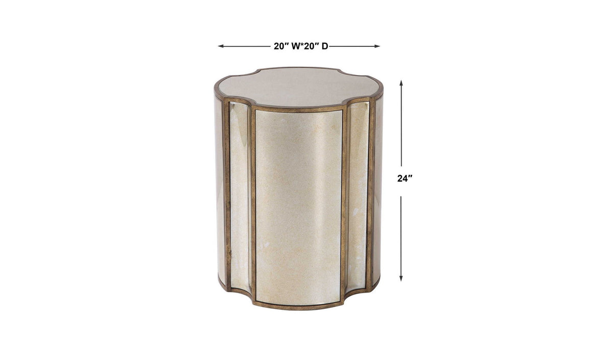 Harlow - Mirrored Accent Table - Gold