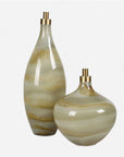 Cascade - Glass Bottles (Set of 2) - Green