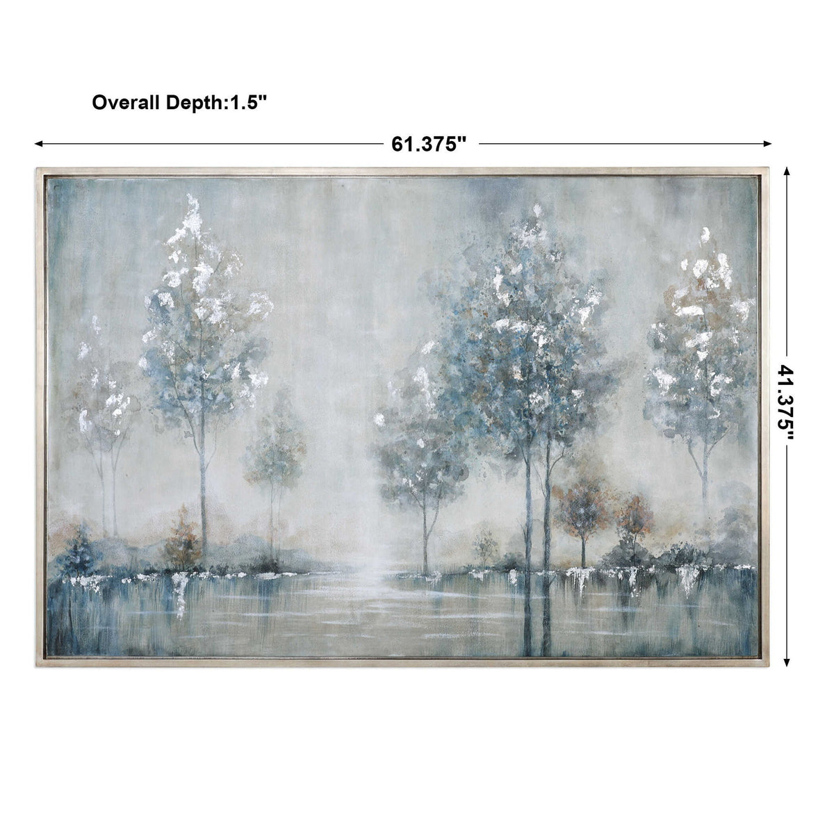 Walk In The Meadow - Landscape Art - Light Gray