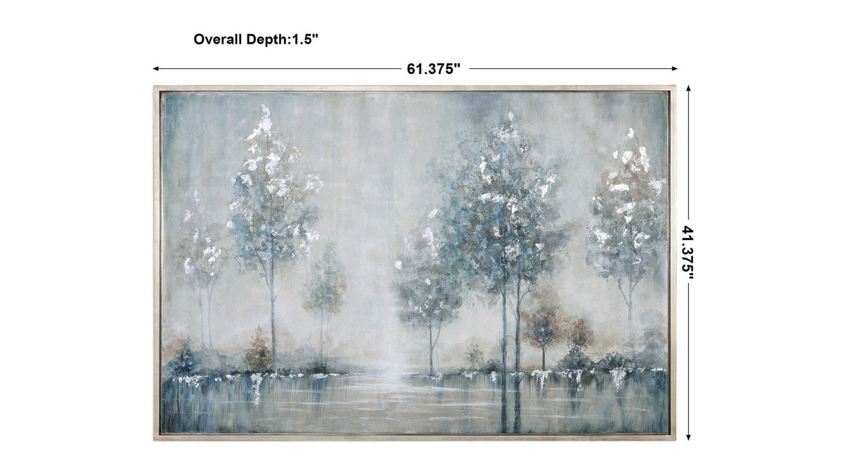 Walk In The Meadow - Landscape Art - Light Gray
