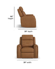 Felix - Power Recliner With Power Headrest, Lumbar, Heat & Massage