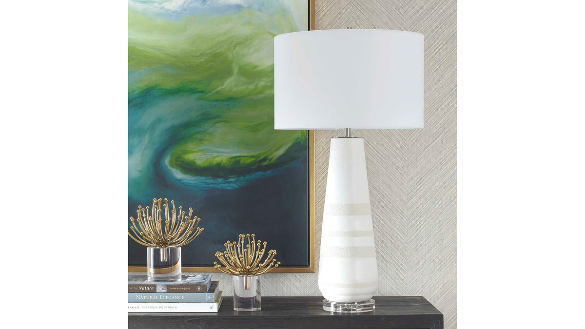 Santino - Crackled Ivory Table Lamp