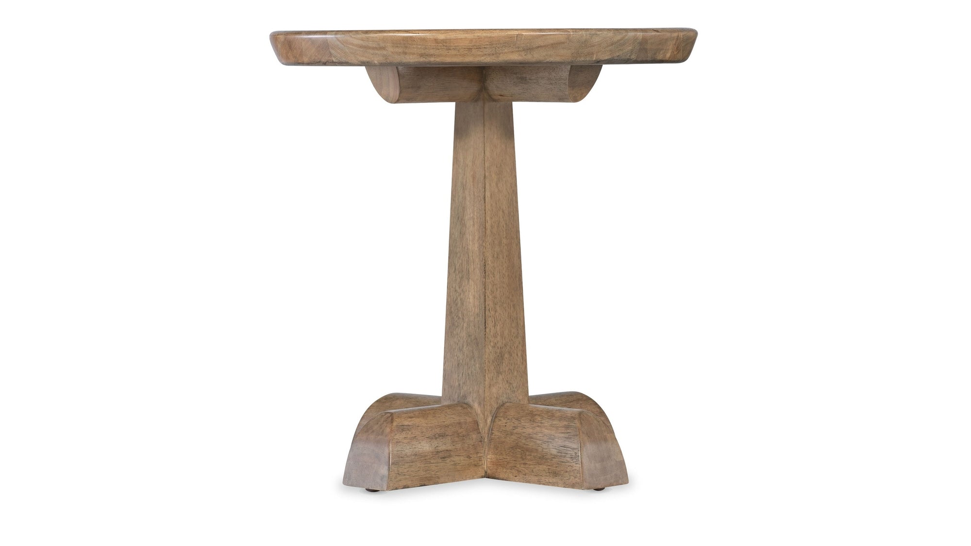 Vineyard Row - Round Pedestal End Table - Light Brown