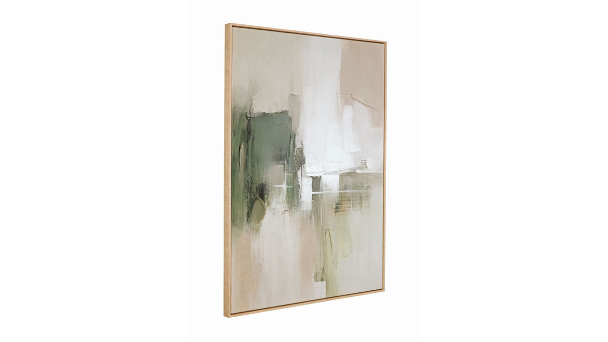 Verdant Horizon I Framed Canvas - Green
