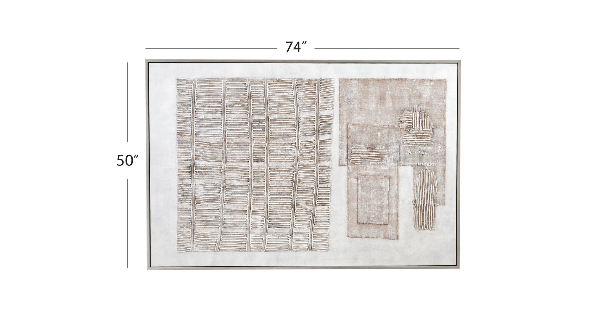 Counted Days Framed Canvas - Beige / White