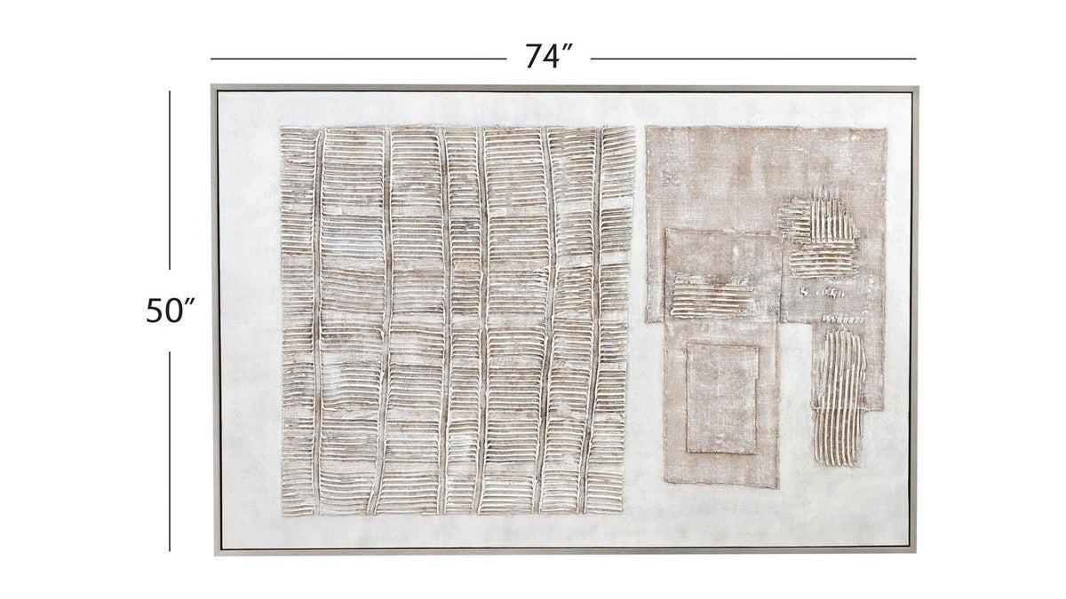 Counted Days Framed Canvas - Beige / White