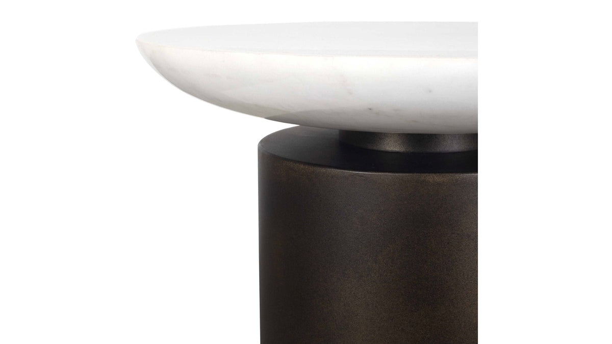 Olso - Outdoor Accent Table - Bronze / White