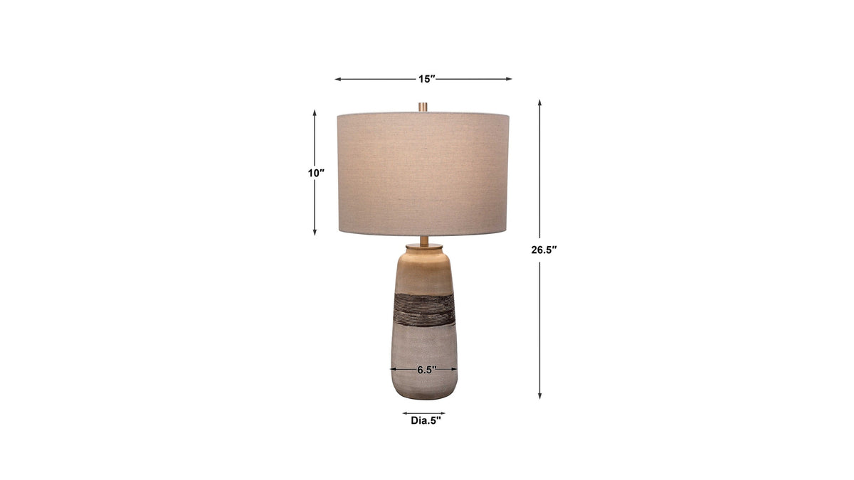 Comanche - Crackle Table Lamp - White
