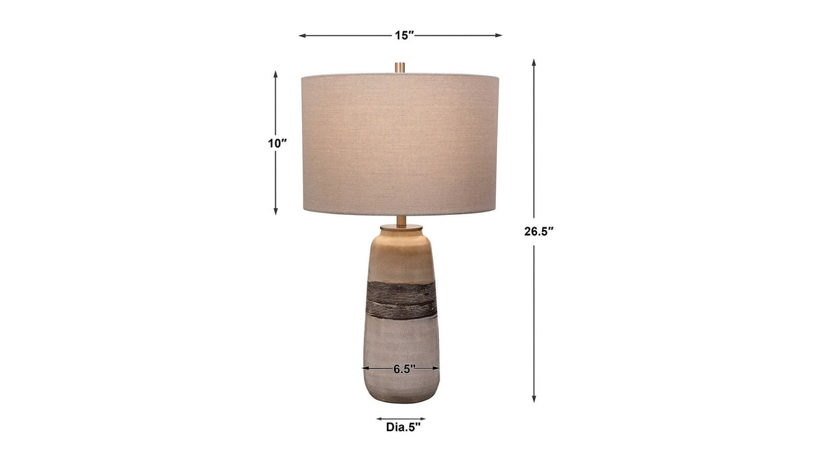 Comanche - Crackle Table Lamp - White