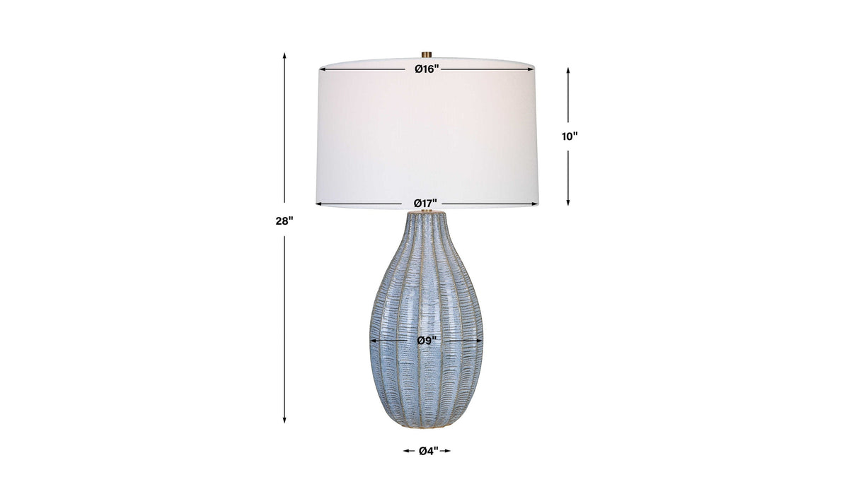 Veston - Blue Glaze Table Lamp
