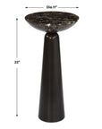 Hastings - Marble Accent Table - Dark Brown