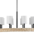 Faiyam - 8 Light Rattan Chandelier - Black