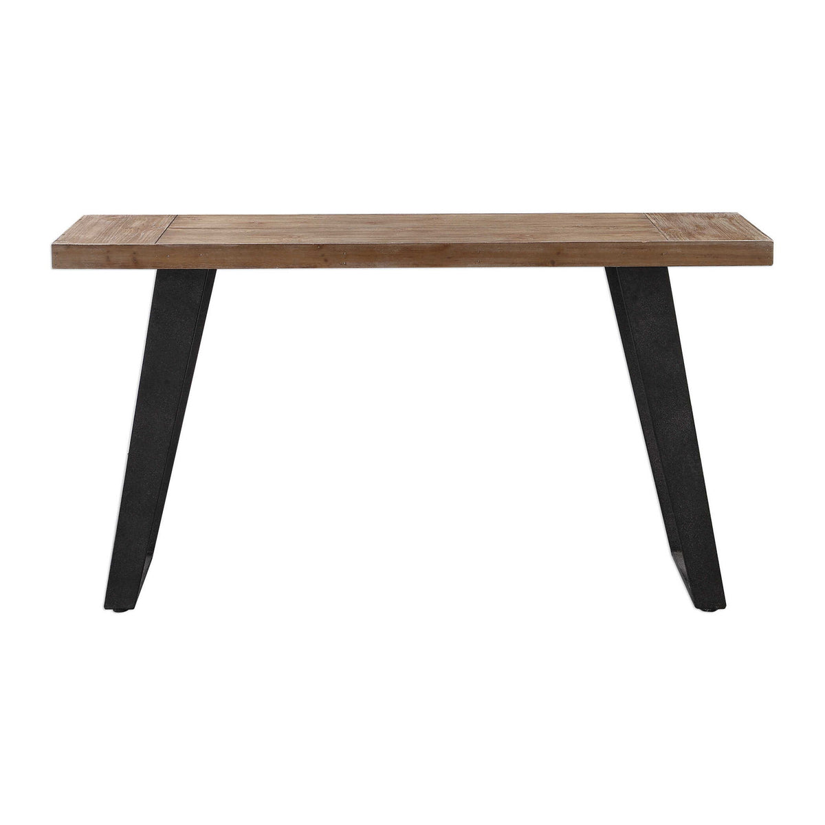Freddy - Weathered Console Table - Light Brown &amp; Black