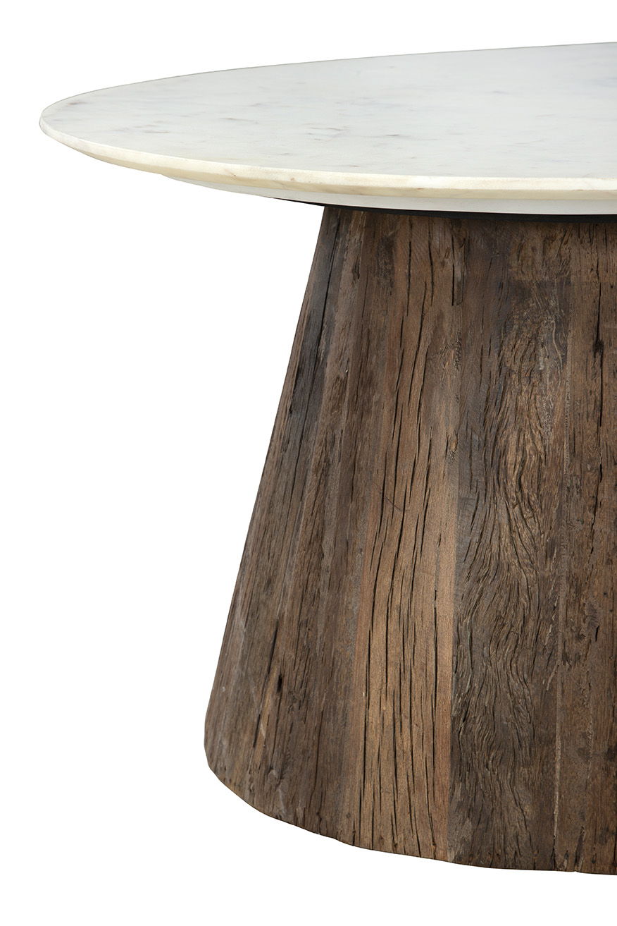 Opal - Coffee Table - Dark Brown / White