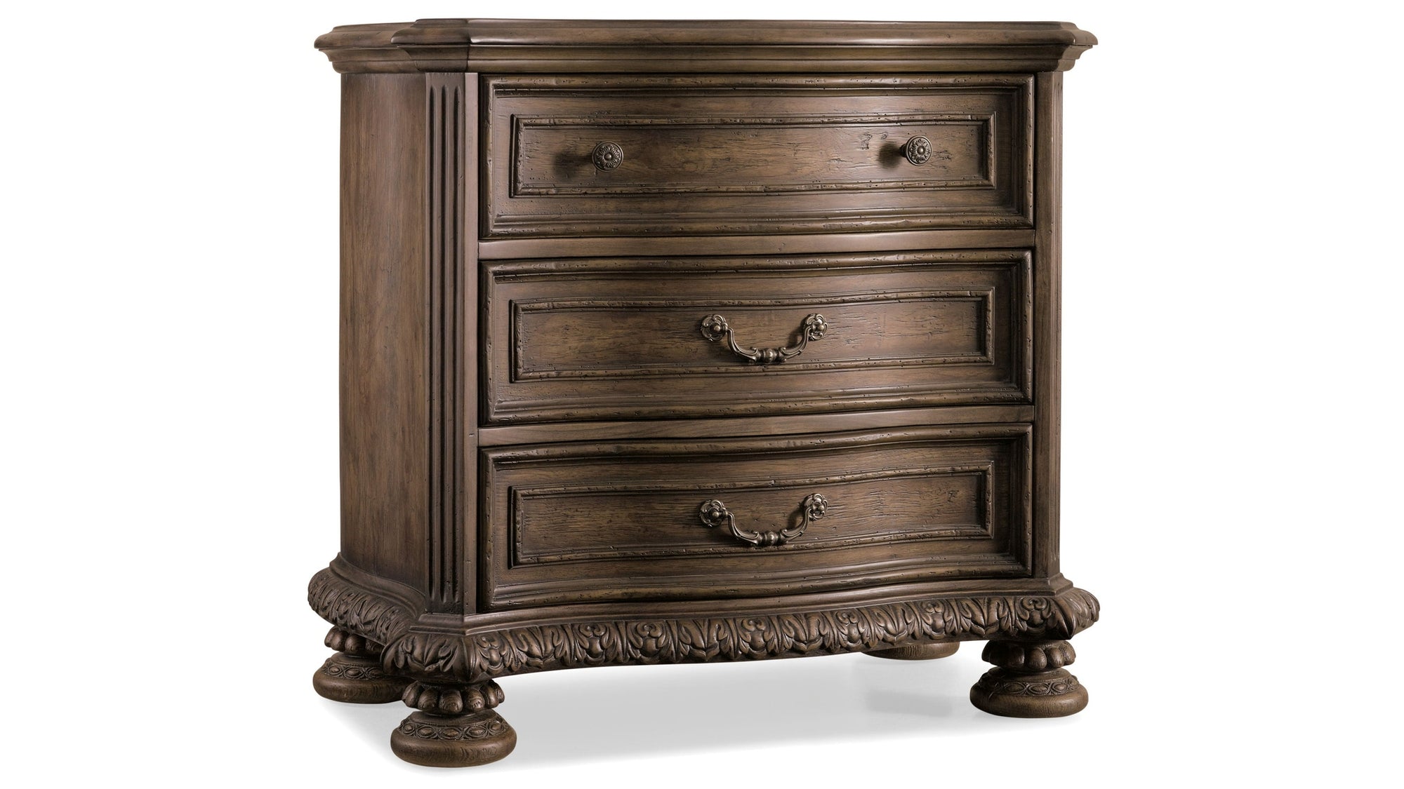Rhapsody - 3-Drawer Nightstand - Dark Brown
